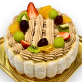 ⑤チョコレートのデコレーションケーキ　フルーツ飾り